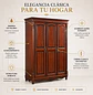 Clóset Clásico de Caoba 3 Puertas de Madera - Miniatura 2