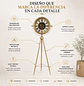 Reloj de Pie Dorado Vintage con Engranajes - Miniatura 2