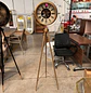 Reloj de Pie Dorado Vintage con Engranajes - Miniatura 4