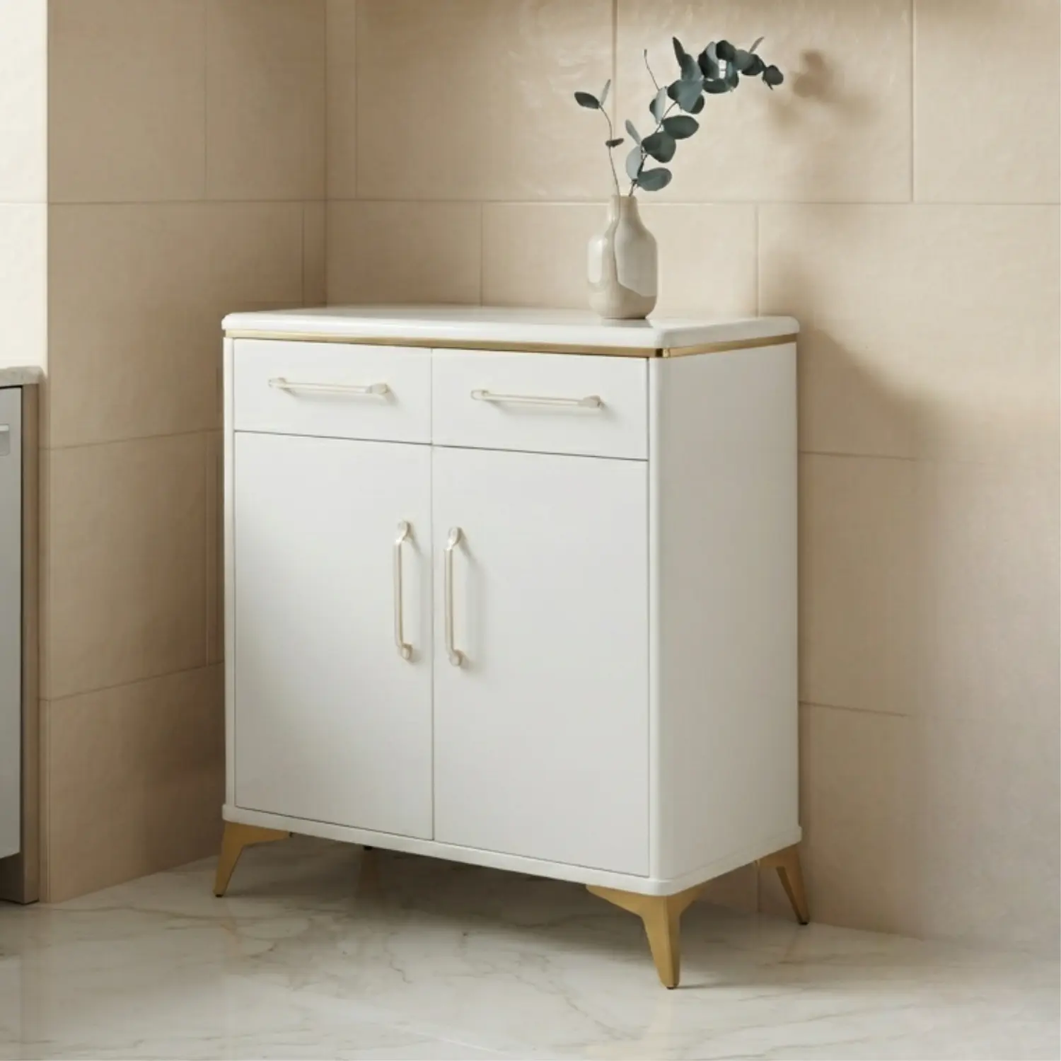 Mueble para Cocina Islandia Blanco con Cajones y Puertas 1