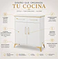 Mueble para Cocina Islandia Blanco con Cajones y Puertas - Miniatura 2