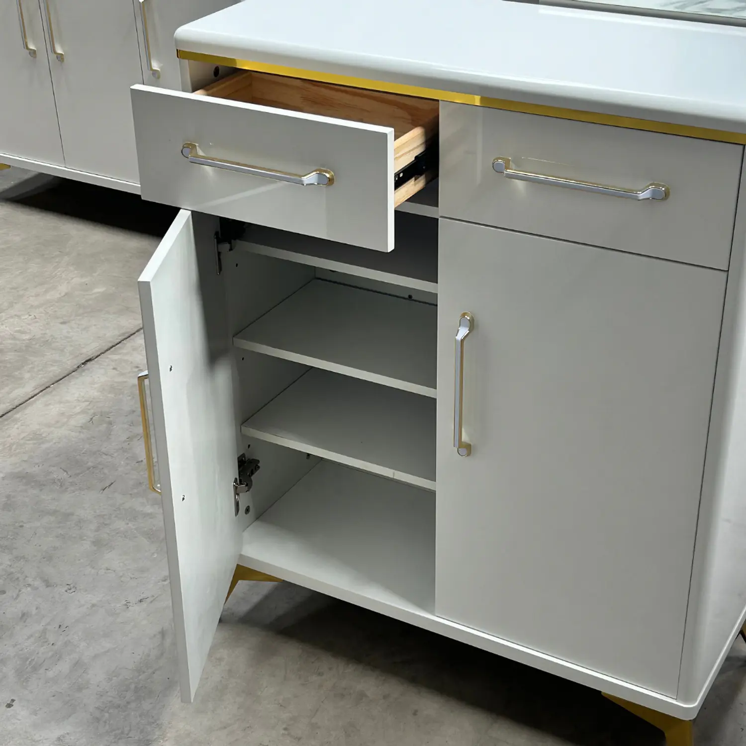 Mueble para Cocina Islandia Blanco con Cajones y Puertas 6
