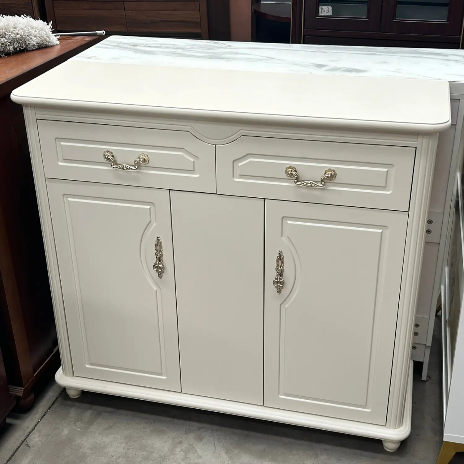 Mueble Vintage Blanco Verona con Cajones y Puertas de Madera 6