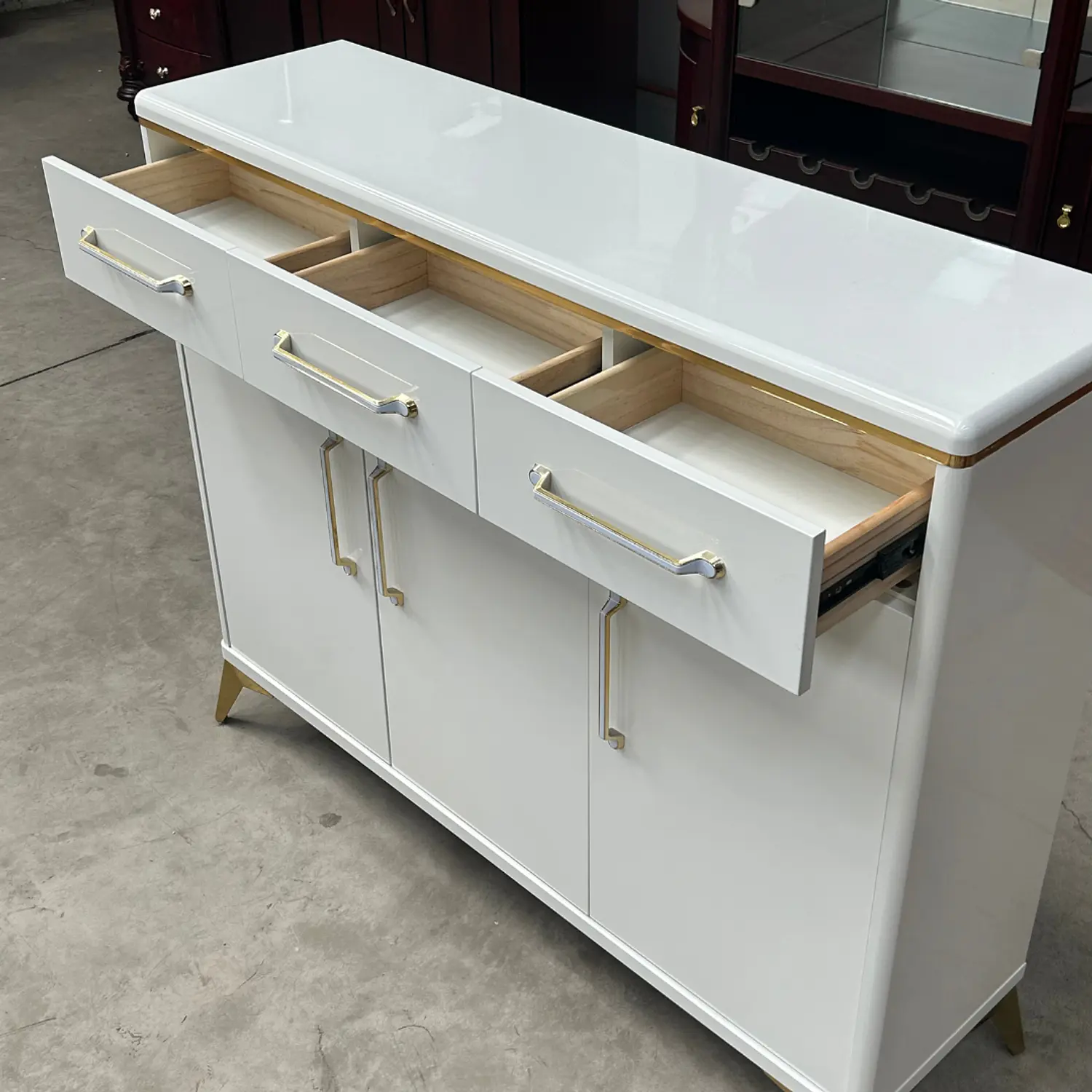 Mueble para Cocina Triple Oslo Blanco con 3 Cajones y 3 Puertas 5