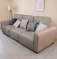 Sofá de Cuero Reclinable Indonesia Gris 3 Cuerpos - Miniatura 3
