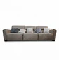 Sofá de Cuero Reclinable Indonesia Gris 3 Cuerpos - Miniatura 5