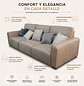 Sofá de Cuero Reclinable Indonesia Gris 3 Cuerpos - Miniatura 2