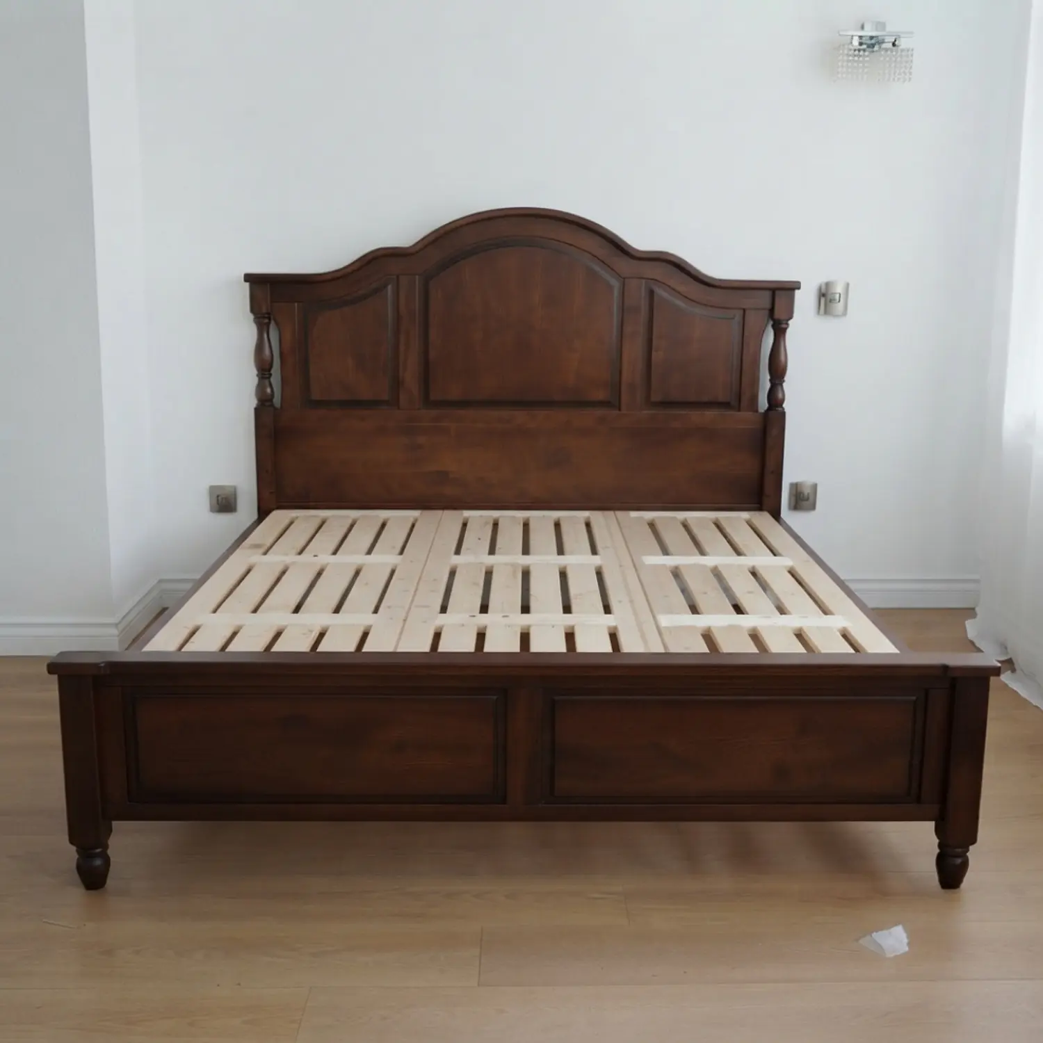 Cama Madera Cinthya Roble Americano Clásico 8