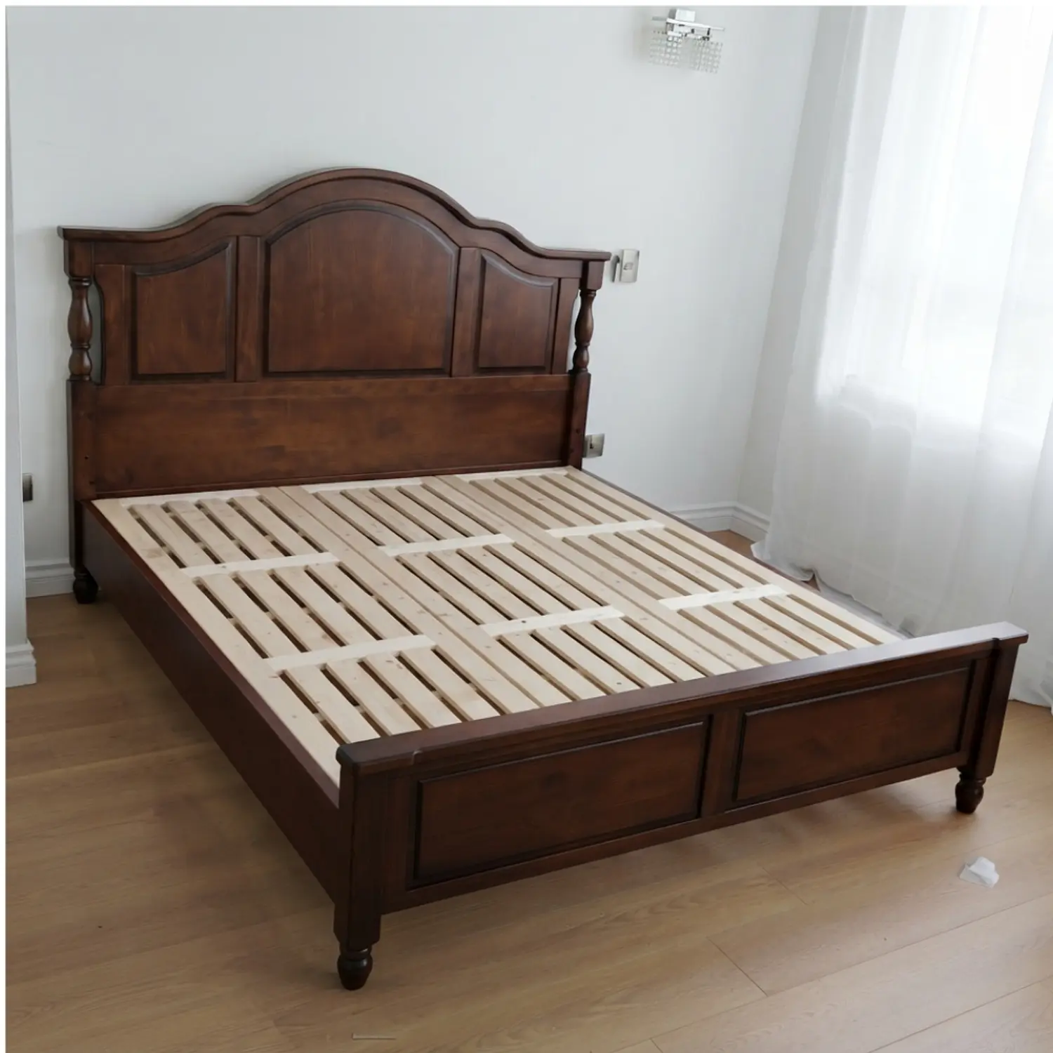 Cama Madera Cinthya Roble Americano Clásico 9