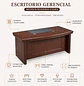 Escritorio Gerencial Múnich Business Madera Caoba - Miniatura 2