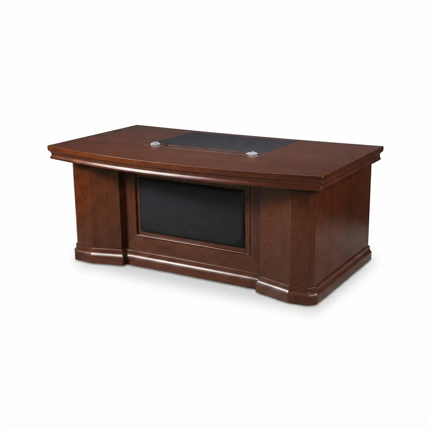 Escritorio Gerencial Viena Caoba Tallado Premium 4