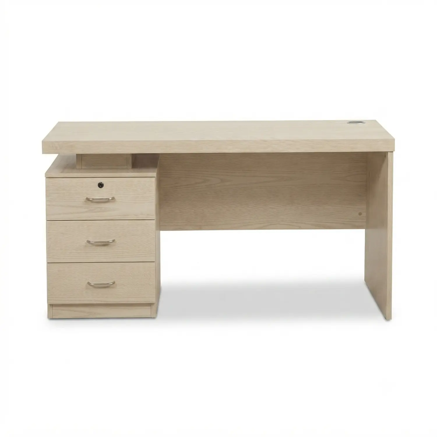 Escritorio Ejecutivo Clásico Milán con 3 Cajones Color Beige 6