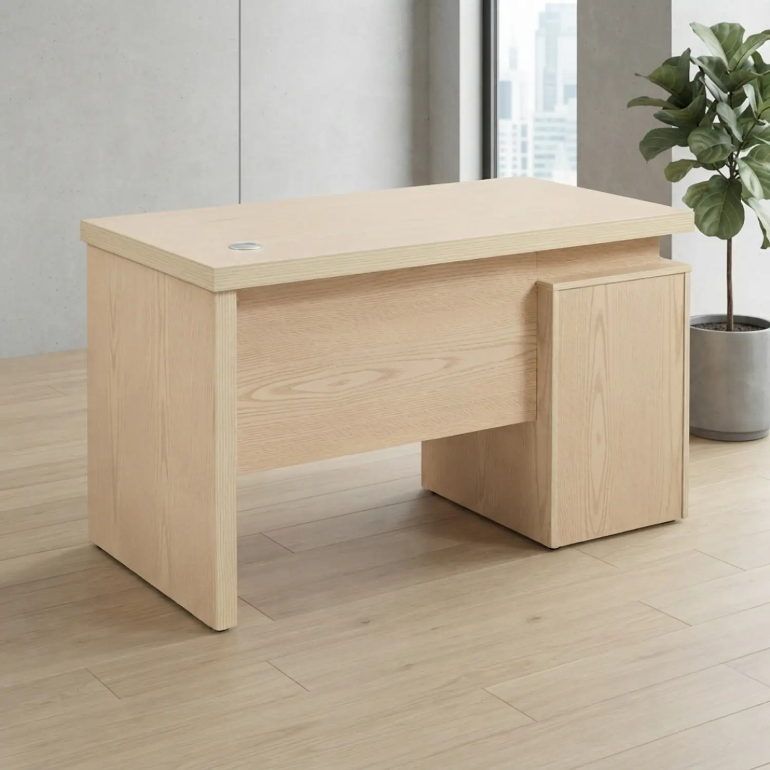 Escritorio Ejecutivo Clásico Milán con 3 Cajones Color Beige 1