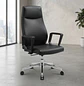 Silla de Oficina Ejecutiva Milano Alta en Ecocuero Negro - Miniatura 1