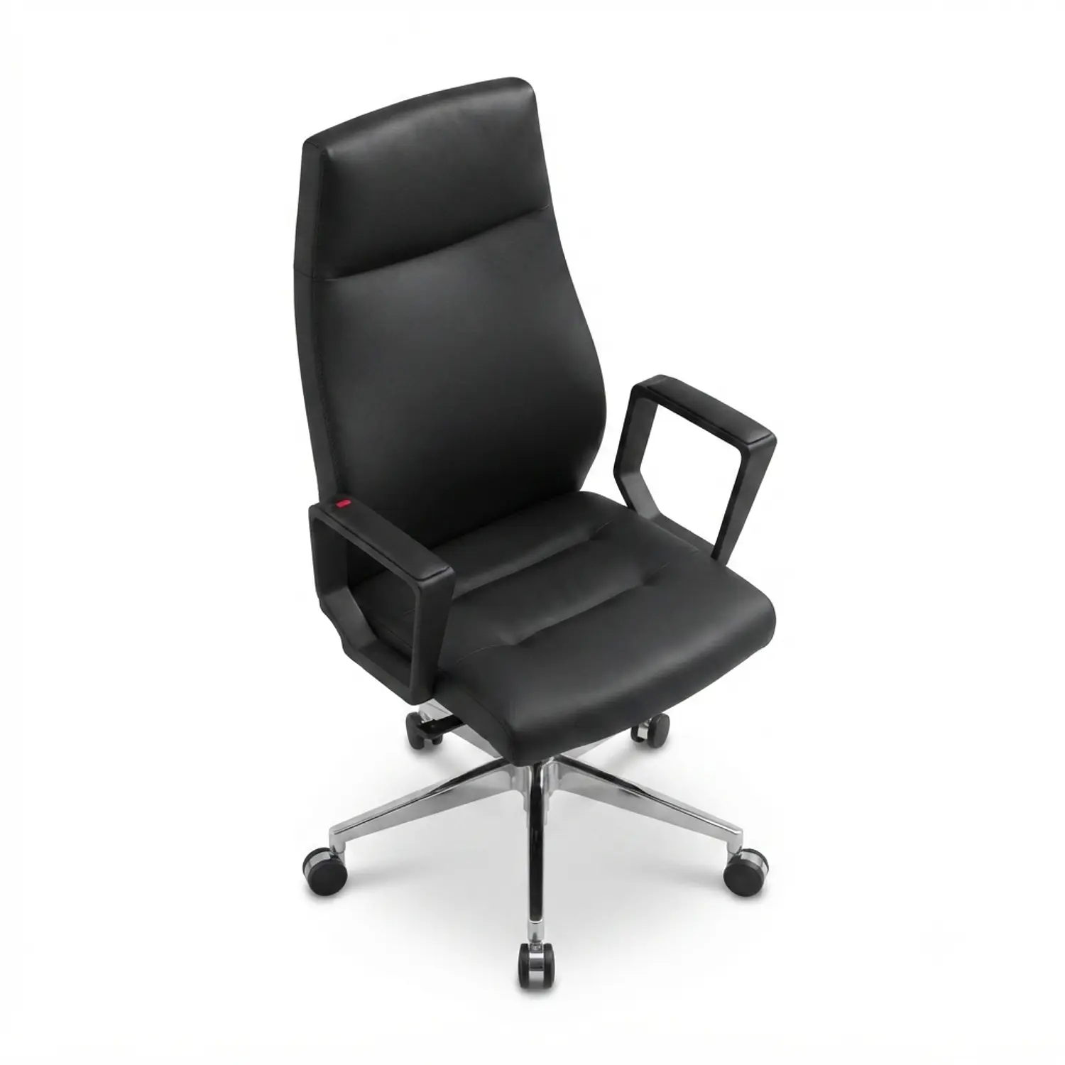 Silla de Oficina Ejecutiva Milano Alta en Ecocuero Negro 5