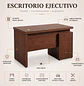 Escritorio Ejecutivo Clásico Berlín 3 Cajones Nogal Walnut - Miniatura 2