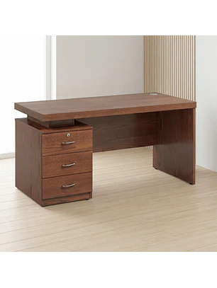 Escritorio Ejecutivo Clásico Verona 3 Cajones Nogal Walnut