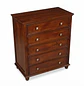 Cómoda Verona 5 Cajones de Madera Color Nogal Clásica - Miniatura 4