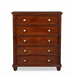 Cómoda Verona 5 Cajones de Madera Color Nogal Clásica - Miniatura 5