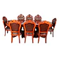 Comedor Ovalado Retráctil Praga 8 Puestos de Madera Clásico - Miniatura 4
