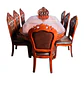 Comedor Ovalado Retráctil Praga 8 Puestos de Madera Clásico - Miniatura 6
