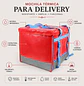 Mochila Térmica para Delivery Grande Roja Impermeable 129L - Miniatura 2