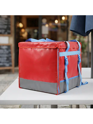 Mochila Térmica para Delivery Grande Roja Impermeable 129L