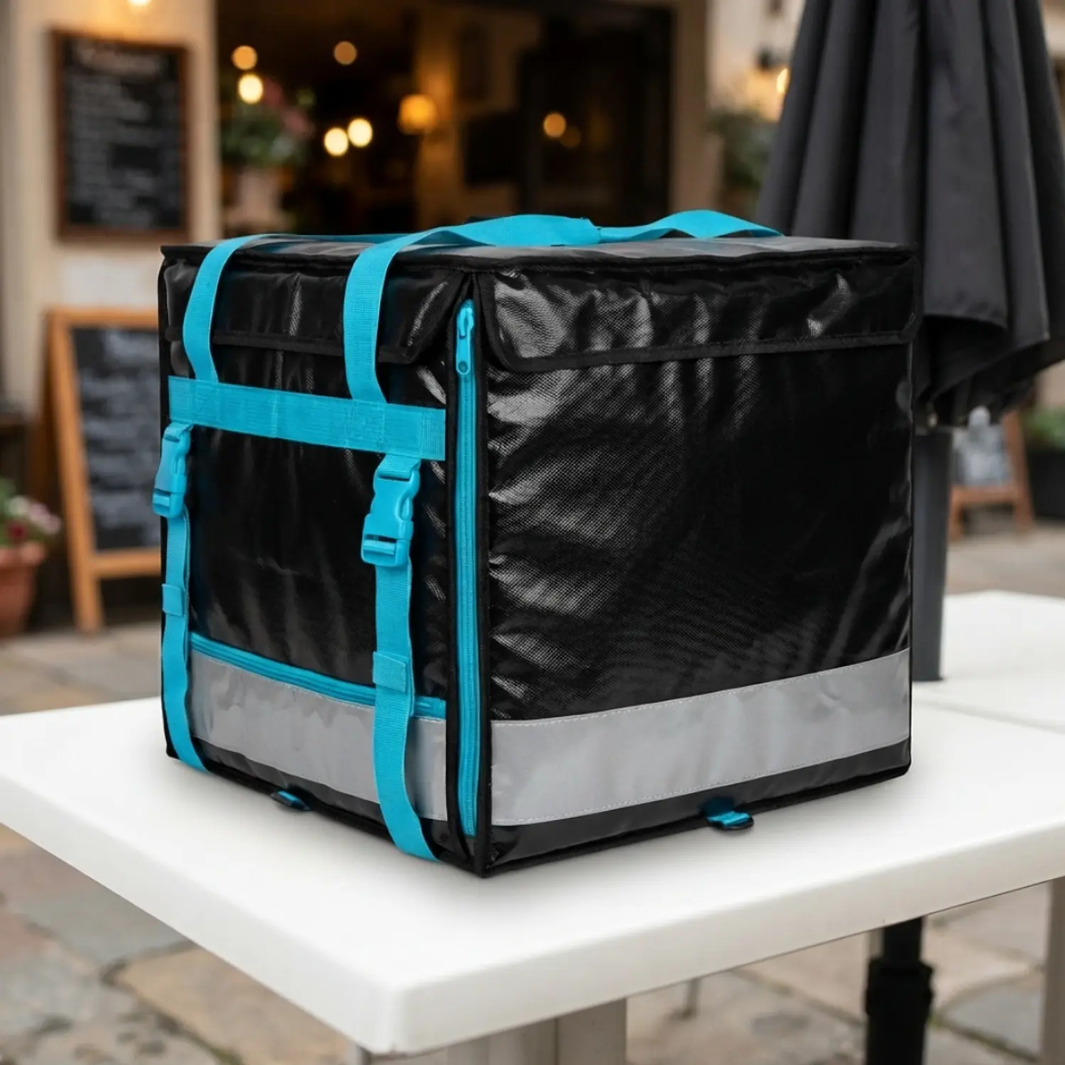 Mochila Térmica Delivery Grande Impermeable Negra 129L 1