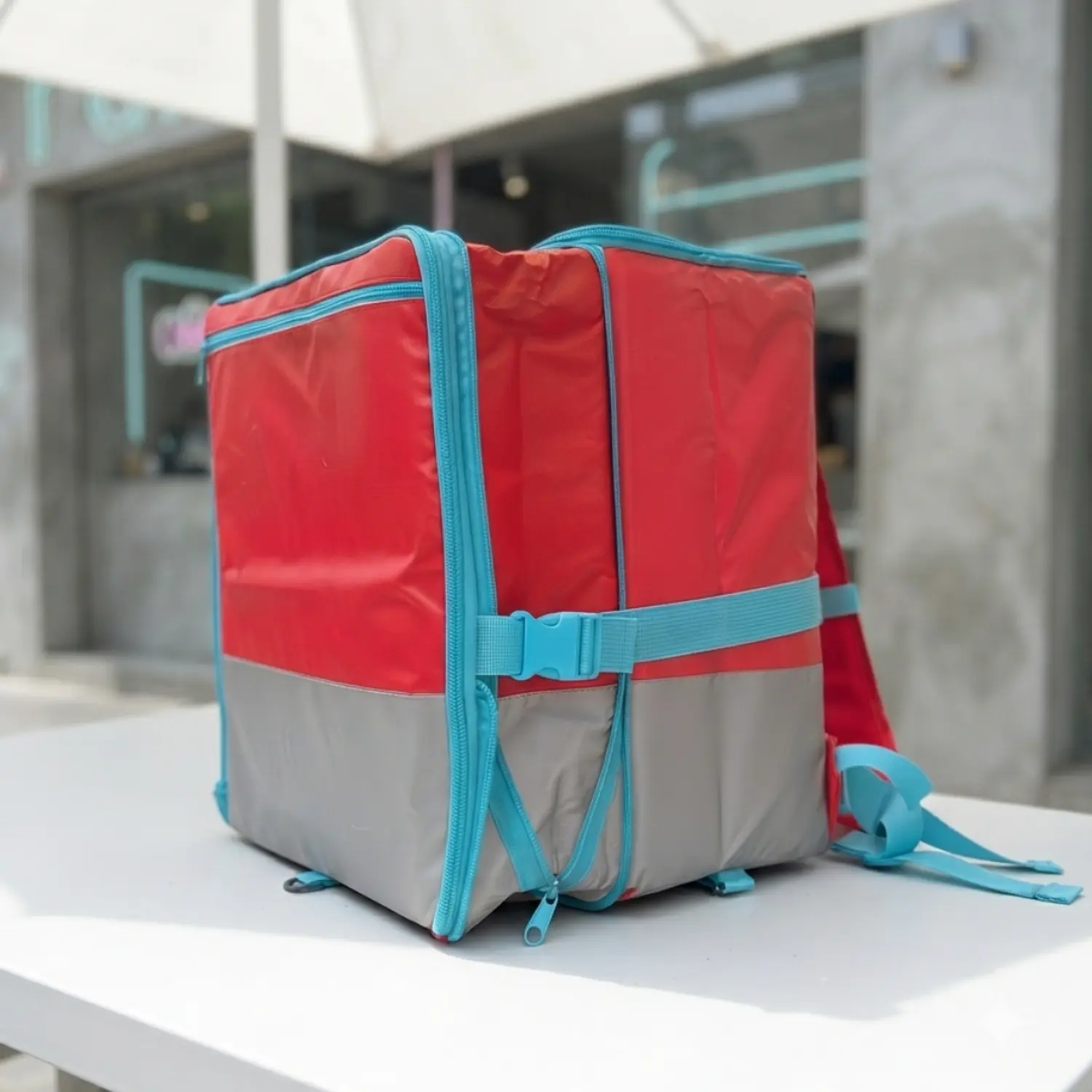 Mochila Delivery Extensible Impermeable Roja 80L 1