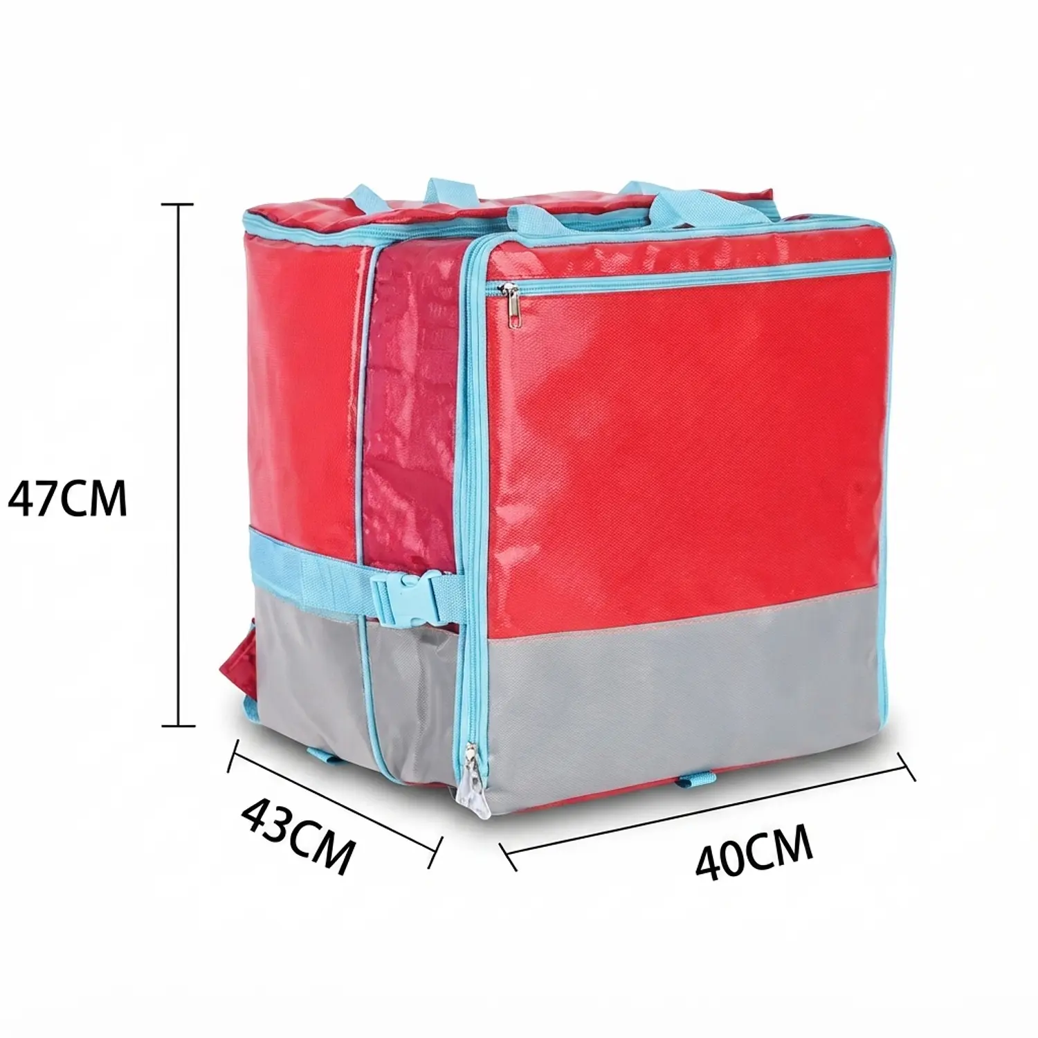Mochila Delivery Extensible Impermeable Roja 80L 5