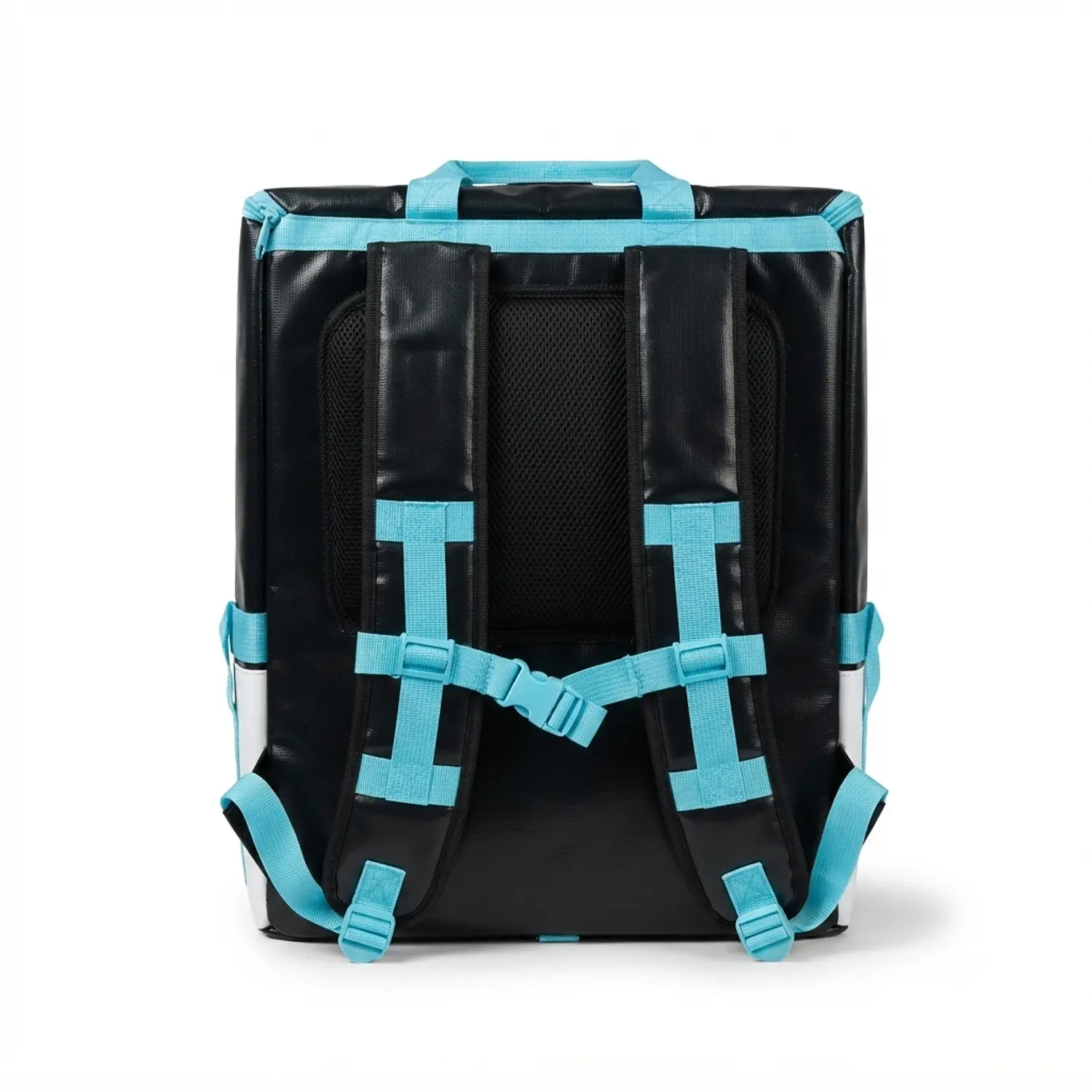 Mochila Delivery Extensible Impermeable 80L Negra y Azul 7