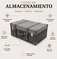 Cofre Gris de Almacenamiento para Joyas y Recuerdos en Felpa - Miniatura 2