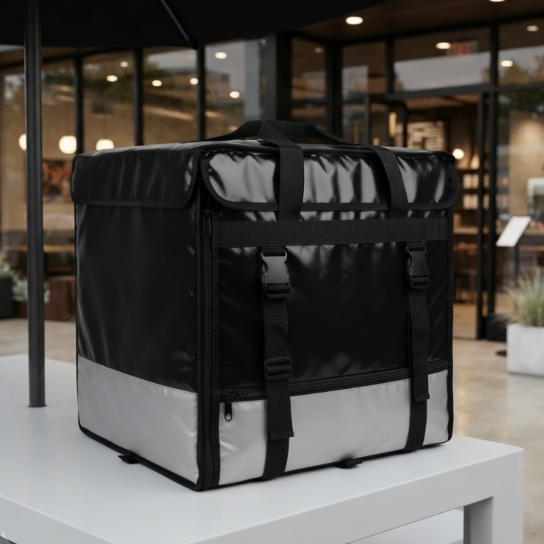 Mochila Térmica Delivery Grande Impermeable Negra 129L