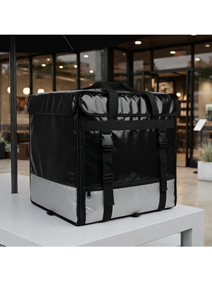 Mochila Térmica Delivery Grande Impermeable Negra 129L
