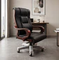 Silla Gerencial Lipari Cuero y Base Madera - Miniatura 1