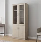 Vitrina Sofía de Madera Beige con Vidrio, Estante y Puertas - Miniatura 1