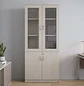 Vitrina Sofía de Madera Beige con Vidrio, Estante y Puertas - Miniatura 3
