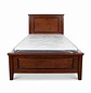 Cama Individual de Madera Color Caoba Estilo Clásico Americano - Miniatura 3