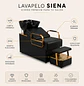 Lavapelo Siena Cerámico Negro Dorado con Reposapiés  - Miniatura 2