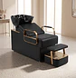 Lavapelo Siena Cerámico Negro Dorado con Reposapiés  - Miniatura 1