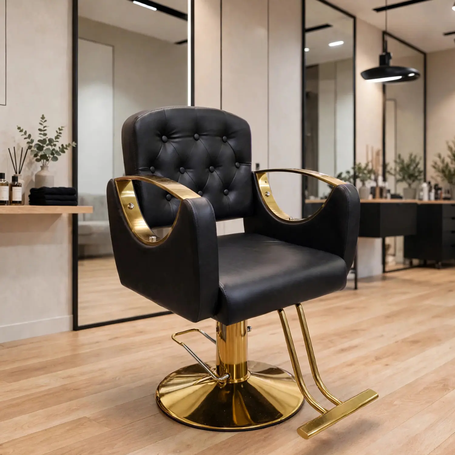 Sillón de Barbería Majadahonda Hidráulico Imperial Gold 1