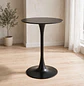 Mesa Alta de Bar Negra Redonda Lisboa MDF y Metal 105x60 cm - Miniatura 1