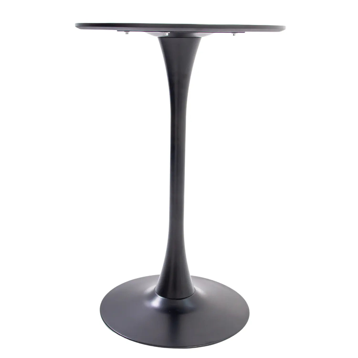 Mesa Alta de Bar Negra Redonda Lisboa MDF y Metal 105x60 cm 4