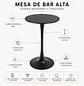 Mesa Alta de Bar Negra Redonda Lisboa MDF y Metal 105x60 cm - Miniatura 2