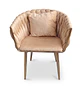 Poltrona Sofía Curvo Trenzado en Felpa Beige - Miniatura 4