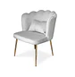 Silla Manicure Profesional Velvet Gris con Patas Doradas Aura Shell  - Miniatura 4