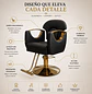 Sillón Barbería Sofia Negro Eco Cuero Profesional Hidráulico - Miniatura 2