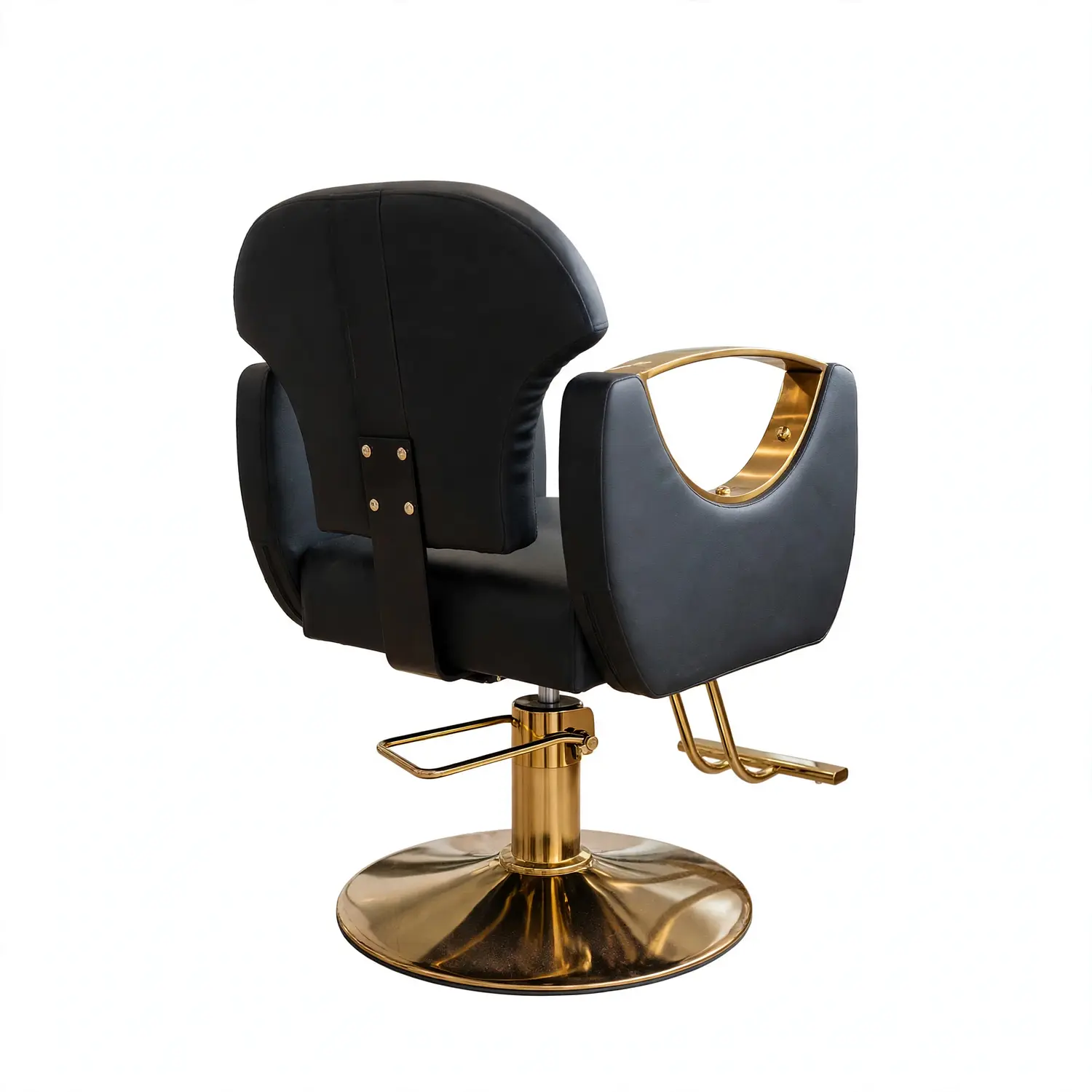 Sillón Barbería Sofia Negro Eco Cuero Profesional Hidráulico 6
