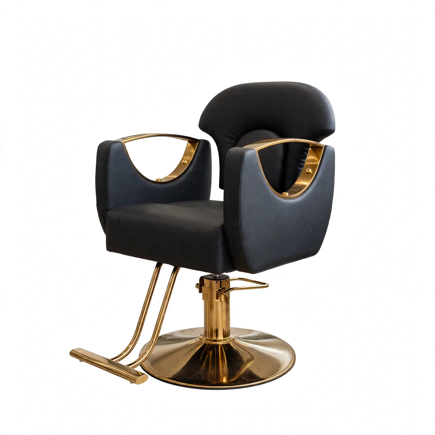 Sillón Barbería Sofia Negro Eco Cuero Profesional Hidráulico 7