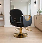 Sillón Barbería Sofia Negro Eco Cuero Profesional Hidráulico - Miniatura 4